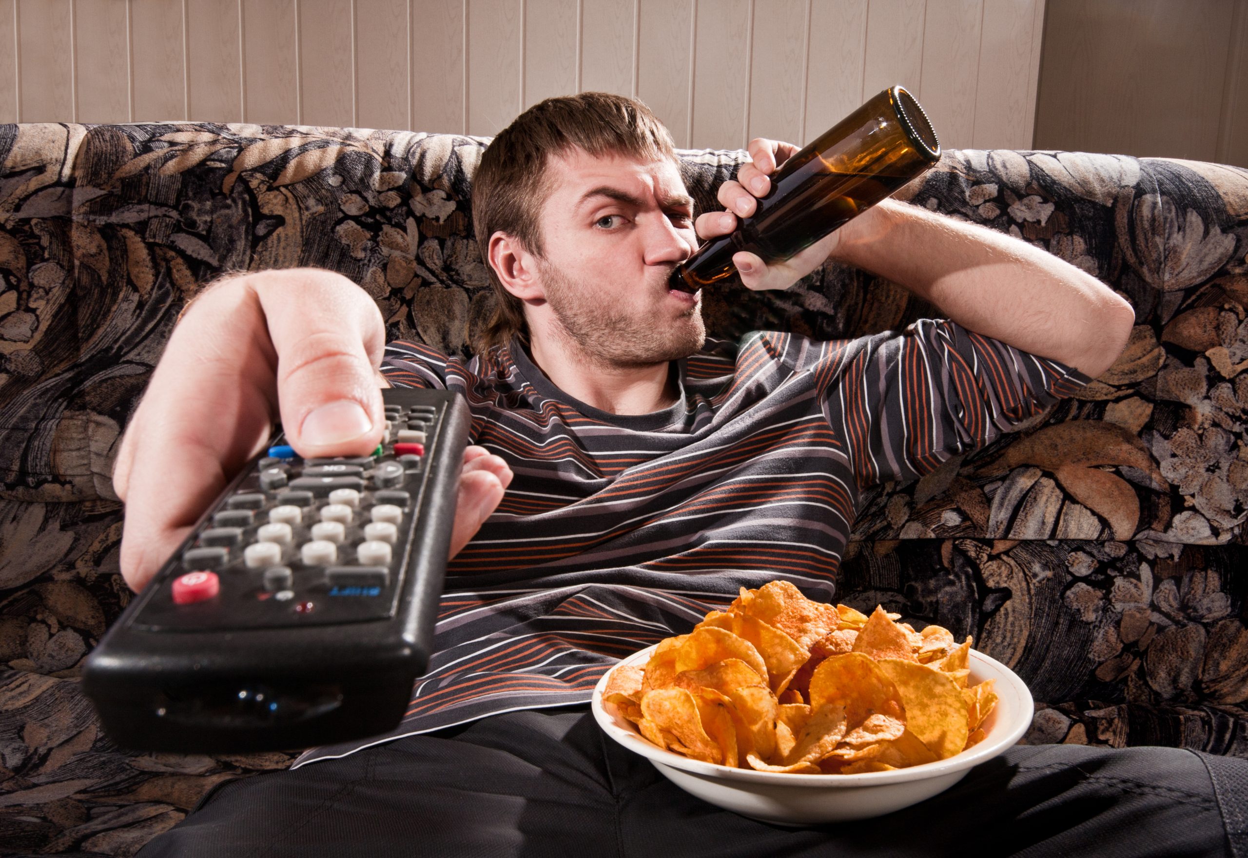 lazy couch potato